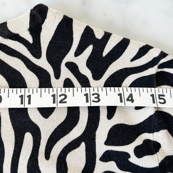 Josephine Chaus Silk Blend Leopard Print Cardigan Sweater - Women's M - Picture 6 of 11